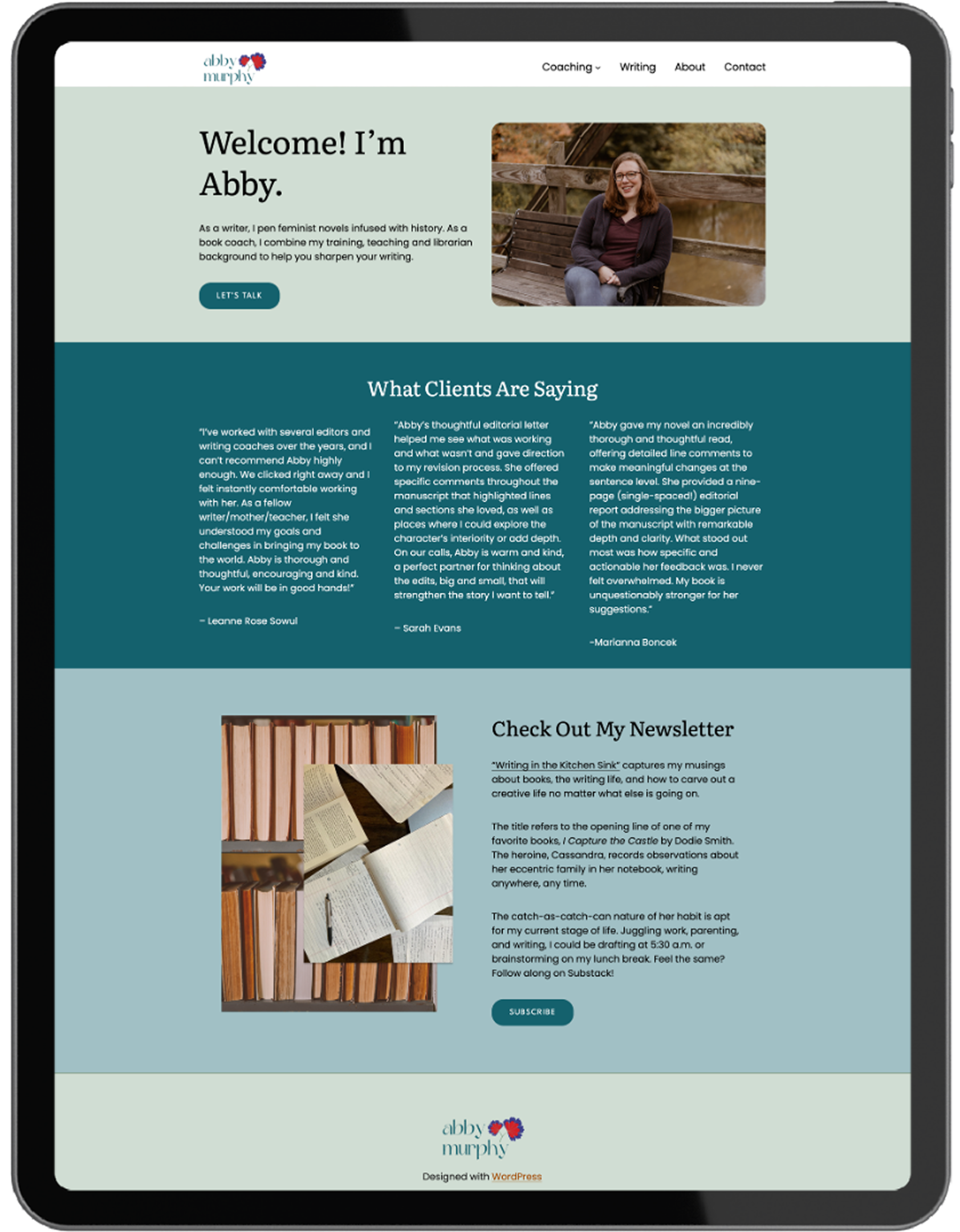 Abby Murphy website preview