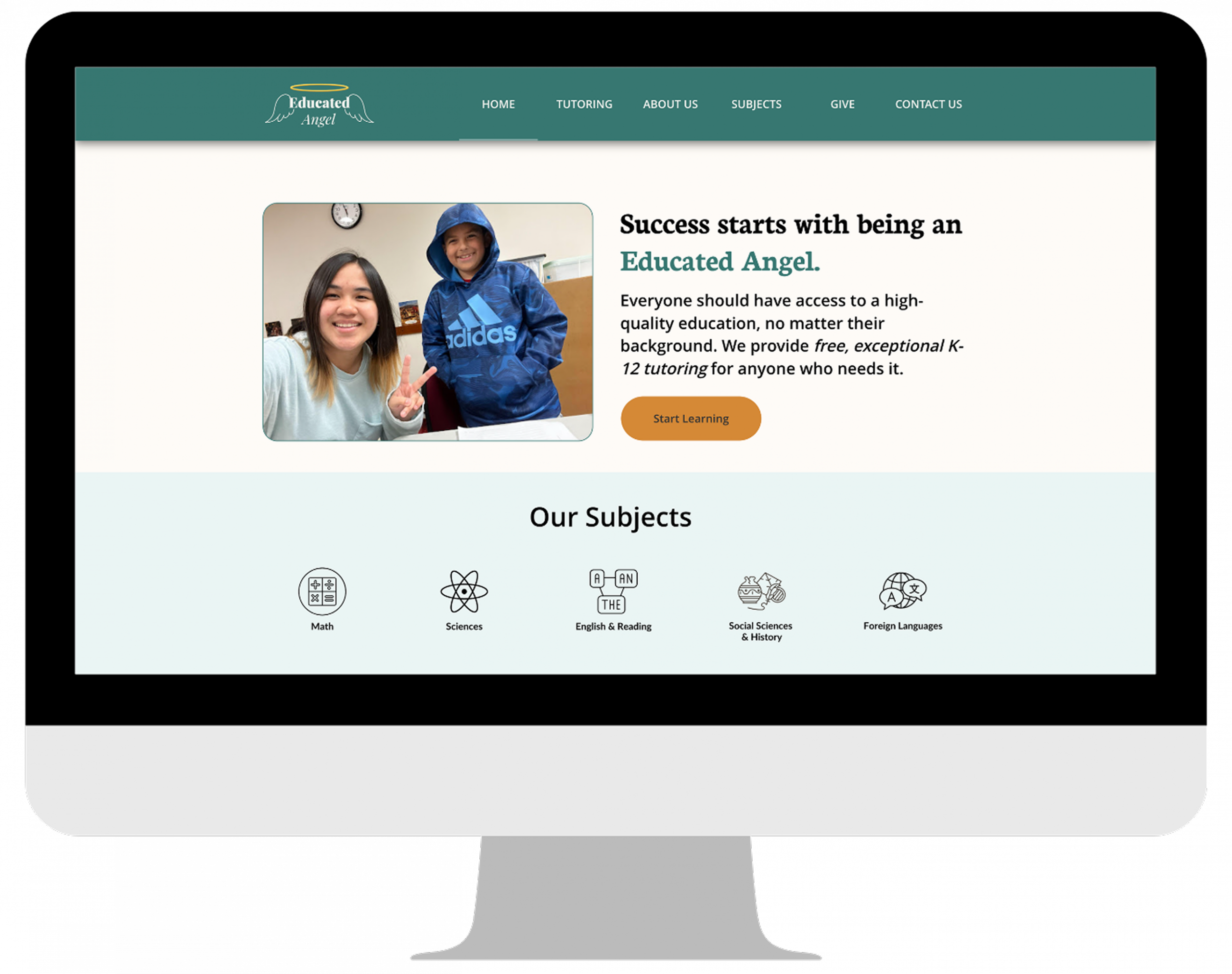 Educated Angel website preview